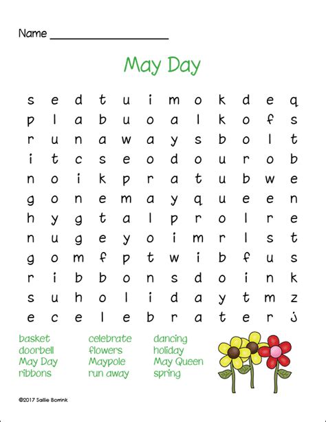 may day word search printable
